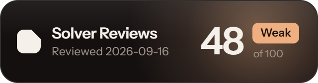9kw: 48 of 100 on Solver Reviews