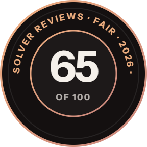 Solver Reviews seal, 65 of 100