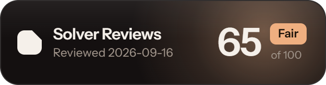 CaptchaSonic: 65 of 100 on Solver Reviews