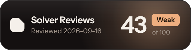 EndCaptcha: 43 of 100 on Solver Reviews