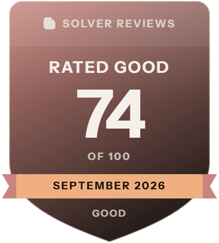 EzCaptcha: rank 4 of 18, 74 of 100 on Solver Reviews