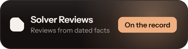 On the record at Solver Reviews