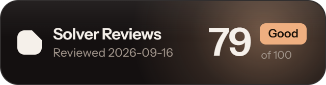 SolveCaptcha: 79 of 100 on Solver Reviews