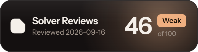 TrueCaptcha: 46 of 100 on Solver Reviews